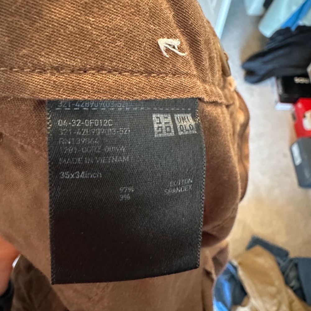 Uniqlo Dark Brown Pants (35x34) - Picture 3 of 3